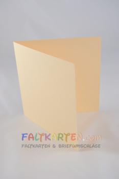 Doppelkarte - Faltkarte 15x15cm, 240g/m² in creme
